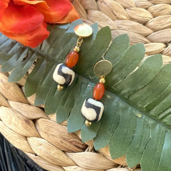 Jewelry - African batik earrings